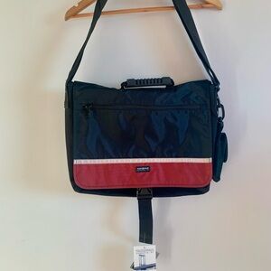 Vintage 90’s Original Yak Pak Brooklyn Black and Red Messenger Bag